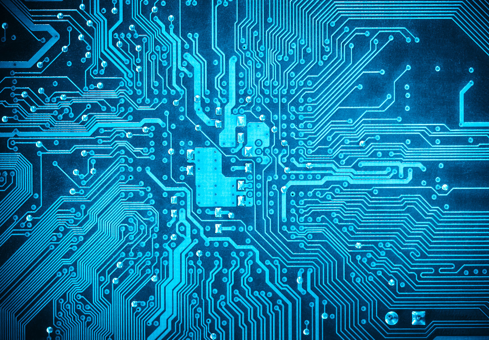 Blue Circuitboard Graphic